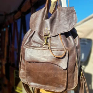 classic leather backpack