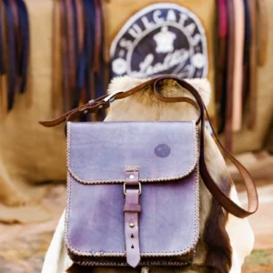 classic leather flap satchel