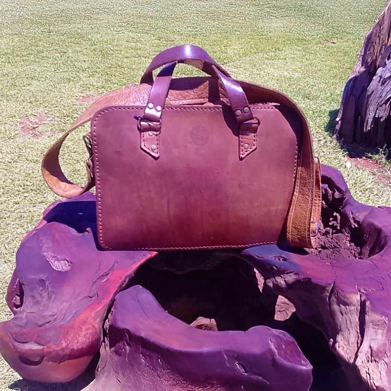classic leather handbag or small travel bag classic leather handbag or small travel bag