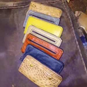 ladies leather zip purse variation